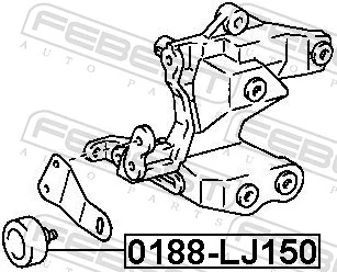 FEBEST 0188-LJ150 Deflection/Guide Pulley, V-ribbed belt