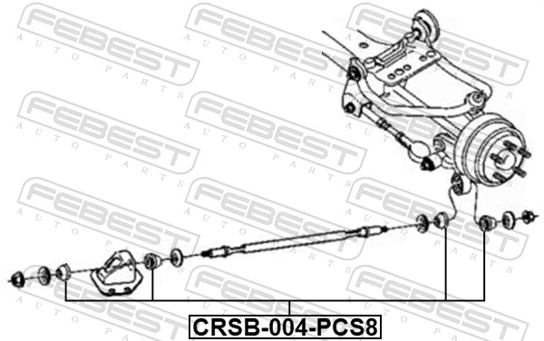FEBEST CRSB-004-PCS8 Mounting, control/trailing arm