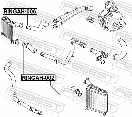 Seal Ring, charge air hose RINGAH-006