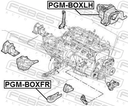 Mounting, engine PGM-BOXFR