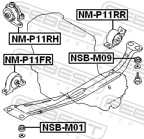 Mounting, engine NM-P11RR