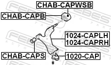Mounting, control/trailing arm CHAB-CAPWSB