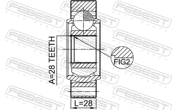 FEBEST 1411-REXR Joint Kit, drive shaft