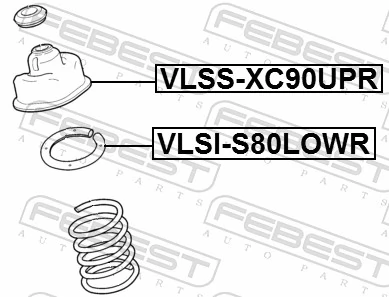 FEBEST VLSS-XC90UPR Suspension Strut Support Mount