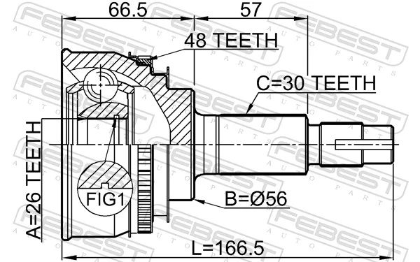 Joint Kit, drive shaft 0110-069A48