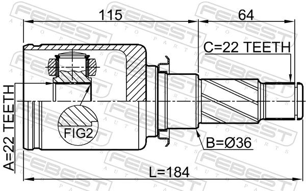 Joint Kit, drive shaft 3011-F7R