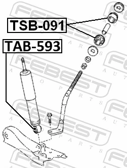 Bush, shock absorber TAB-593