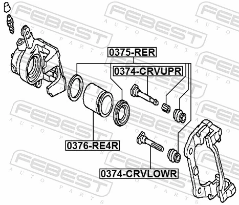 FEBEST 0375-RER Repair Kit, brake caliper