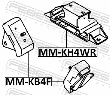 FEBEST MM-KH4WR Mounting, automatic transmission