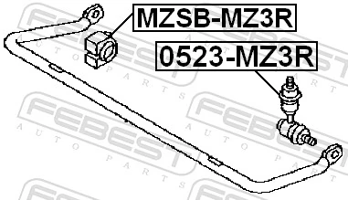 Mounting, stabiliser bar MZSB-MZ3R