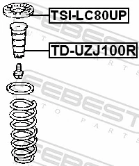 FEBEST TD-UZJ100R Rubber Buffer, suspension