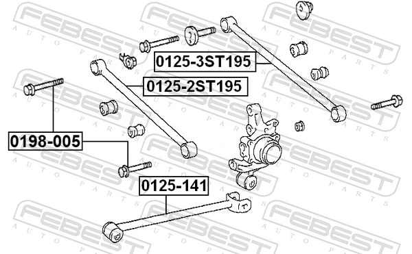 Control/Trailing Arm, wheel suspension 0125-141