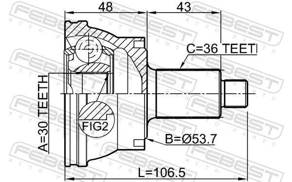 Joint Kit, drive shaft 2310-036