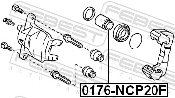 Piston, brake caliper 0176-NCP20F
