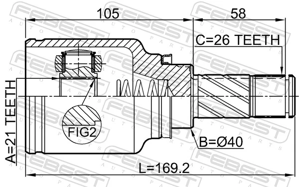Joint Kit, drive shaft 2411-SANIIRH