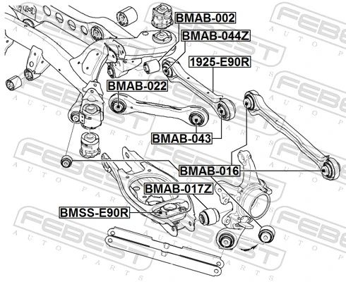 Control/Trailing Arm, wheel suspension 1925-E90R