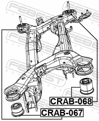FEBEST CRAB-068 Bushing, axle beam