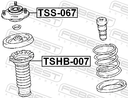Suspension Strut Support Mount TSS-067