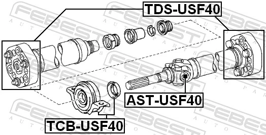 FEBEST AST-USF40 Joint, propshaft