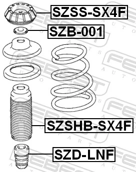 Protective Cap/Bellow, shock absorber SZSHB-SX4F