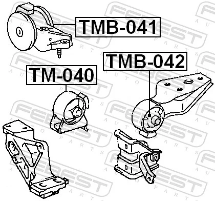 Mounting, engine TMB-041