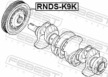 Belt Pulley, crankshaft RNDS-K9K