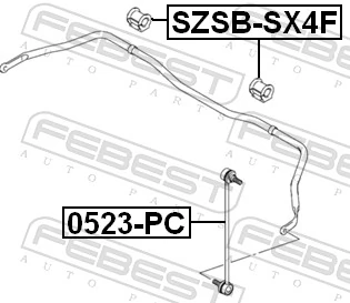Mounting, stabiliser bar SZSB-SX4F