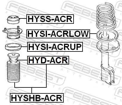 Dust Cover Kit, shock absorber HYSHB-ACR