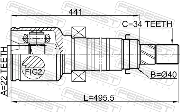 Joint Kit, drive shaft 2111-CDHRH