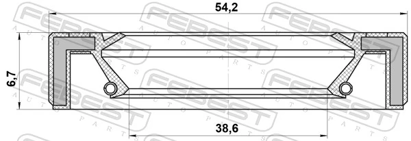 Shaft Seal, drive shaft 95GAY-40540707L