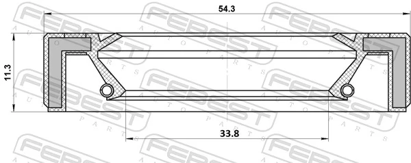 Shaft Seal, differential 95GAY-35541111R