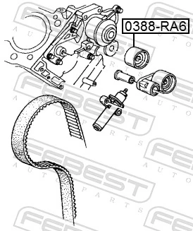 Deflection Pulley/Guide Pulley, timing belt 0388-RA6