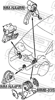 Mounting, engine MMB-035