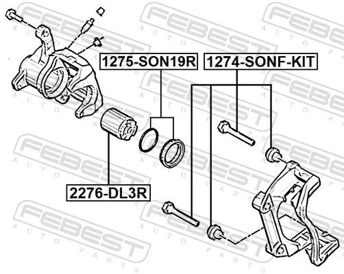 Piston, brake caliper 2276-DL3R