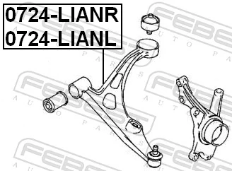 Control/Trailing Arm, wheel suspension 0724-LIANR