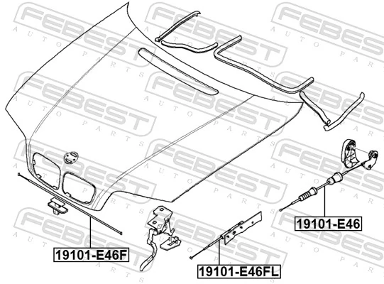 Bonnet Cable 19101-E46