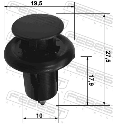 FEBEST 88570-043 Clip, bumper
