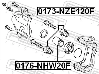 Piston, brake caliper 0176-NHW20F