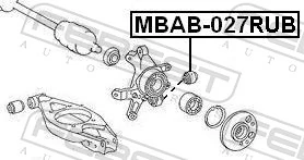 FEBEST MBAB-027RUB Mounting, control/trailing arm