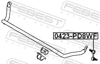 Link/Coupling Rod, stabiliser bar 0423-PD8WF