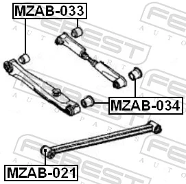 FEBEST MZAB-033 Mounting, control/trailing arm