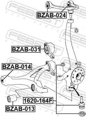 FEBEST BZAB-031 Mounting, control/trailing arm