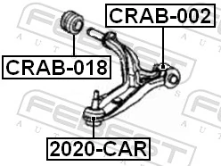 Mounting, control/trailing arm CRAB-018