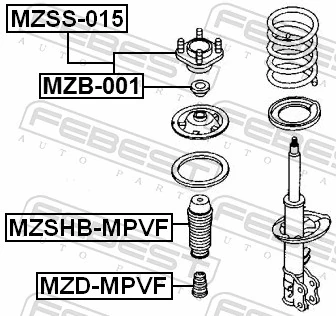 Rubber Buffer, suspension MZD-MPVF