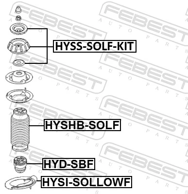 FEBEST HYSHB-SOLF Protective Cap/Bellow, shock absorber