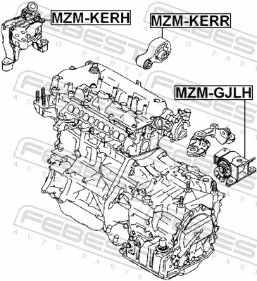 FEBEST MZM-KERR Mounting, engine