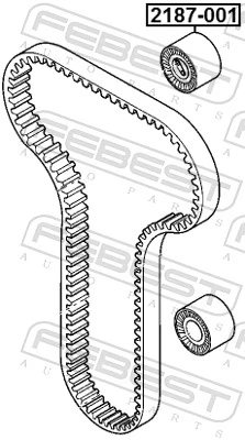 FEBEST 2187-001 Tensioner Pulley, timing belt