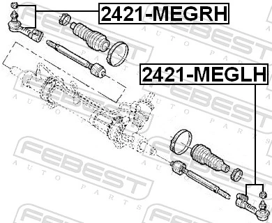 Tie Rod End 2421-MEGLH