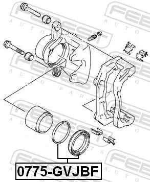FEBEST 0775-GVJBF Repair Kit, brake caliper