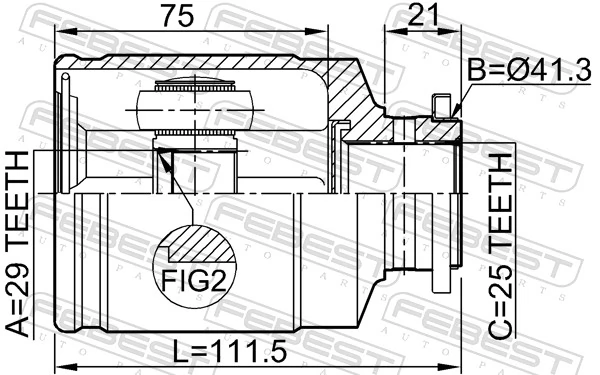 Joint Kit, drive shaft 0811-1002